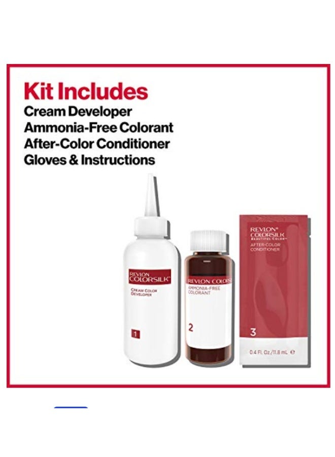 ريفلون صبغة شعر دائمة من ريفلون كولور سيلك، تركيبة إصلاح الروابط، 40 بني رمادي متوسط، عبوة واحدة - Image 4